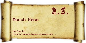 Mesch Bese névjegykártya
